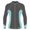 Girls Axis Long Sleeve Front Zip Jacket 2/1mm 1 Girls Axis Long Sleeve Front Zip Jacket 2/1mm -Fit Wetsuit GN236AX2 GRAPHITE GLACIER BLUE MONSTERA 1