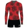 Girls Ocean Ramsey Water Inspired Axis Long Sleeve Front Zip Springsuit 2mm -Fit Wetsuit GO216AX1 BLACKREDCORALPRINT 2