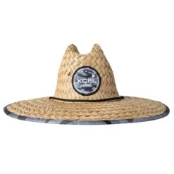 Sunset Point Straw Hat W/ Grey Camo Print Under Brim