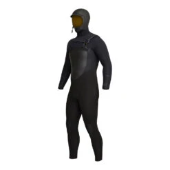 Men's Drylock 5/4mm Hooded Full Wetsuit -Fit Wetsuit XCEL MC43DH20 BLK FRT2 web