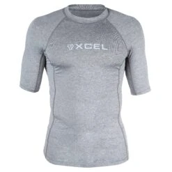 Men's Premium Stretch Short Sleeve Performance Fit UV Top -Fit Wetsuit XCEL MLC40522 HGR F web