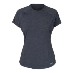 Women's Heathered VentX Short Sleeve Relaxed Fit UV 11 Women's Heathered VentX Short Sleeve Relaxed Fit UV -Fit Wetsuit XCEL WLM62522 BLK F web