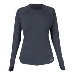 Women's Heathered VentX Long Sleeve Relaxed Fit UV -Fit Wetsuit XCEL WLM62622 BLK F web