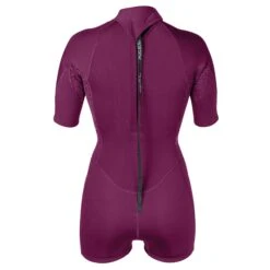 Women's Axis Short Sleeve Back Zip Boy Short Springsuit 2mm -Fit Wetsuit XCEL WN220AX2 PMP B web