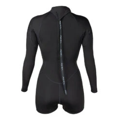 Women's Axis Long Sleeve Back Zip Boy Short Spring Wetsuit 2mm -Fit Wetsuit XCEL WN221AX2 BLK B web 1