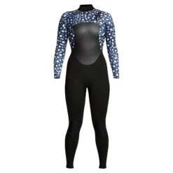 Women's Ocean Ramsey Axis X 4/3mm Front Zip Full Wetsuit -Fit Wetsuit XCEL WO43Z2X2 BSH F web