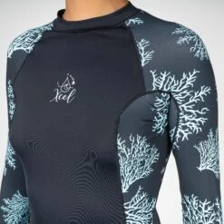 Women's Ocean Ramsey Water Inspired Premium Stretch Long Sleeve UV Top W/Key Pocket -Fit Wetsuit XCEL WOL426K1 BGL XD1 web