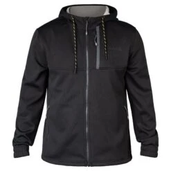 Men's Drylock Hooded Water Repellent Bonded Fleece -Fit Wetsuit Xcel MAFHDR24 BLK F1 web