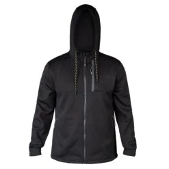 Men's Drylock Hooded Water Repellent Bonded Fleece -Fit Wetsuit Xcel MAFHDR24 BLK F2 web