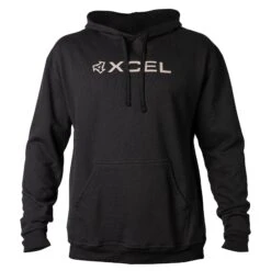 Men's Corp Logo Long Sleeve Hooded Fleece -Fit Wetsuit Xcel MASH6CRP BLK F1 web